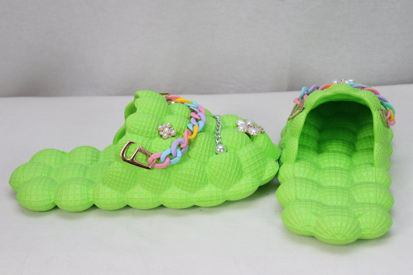 Green Bubble Sandals