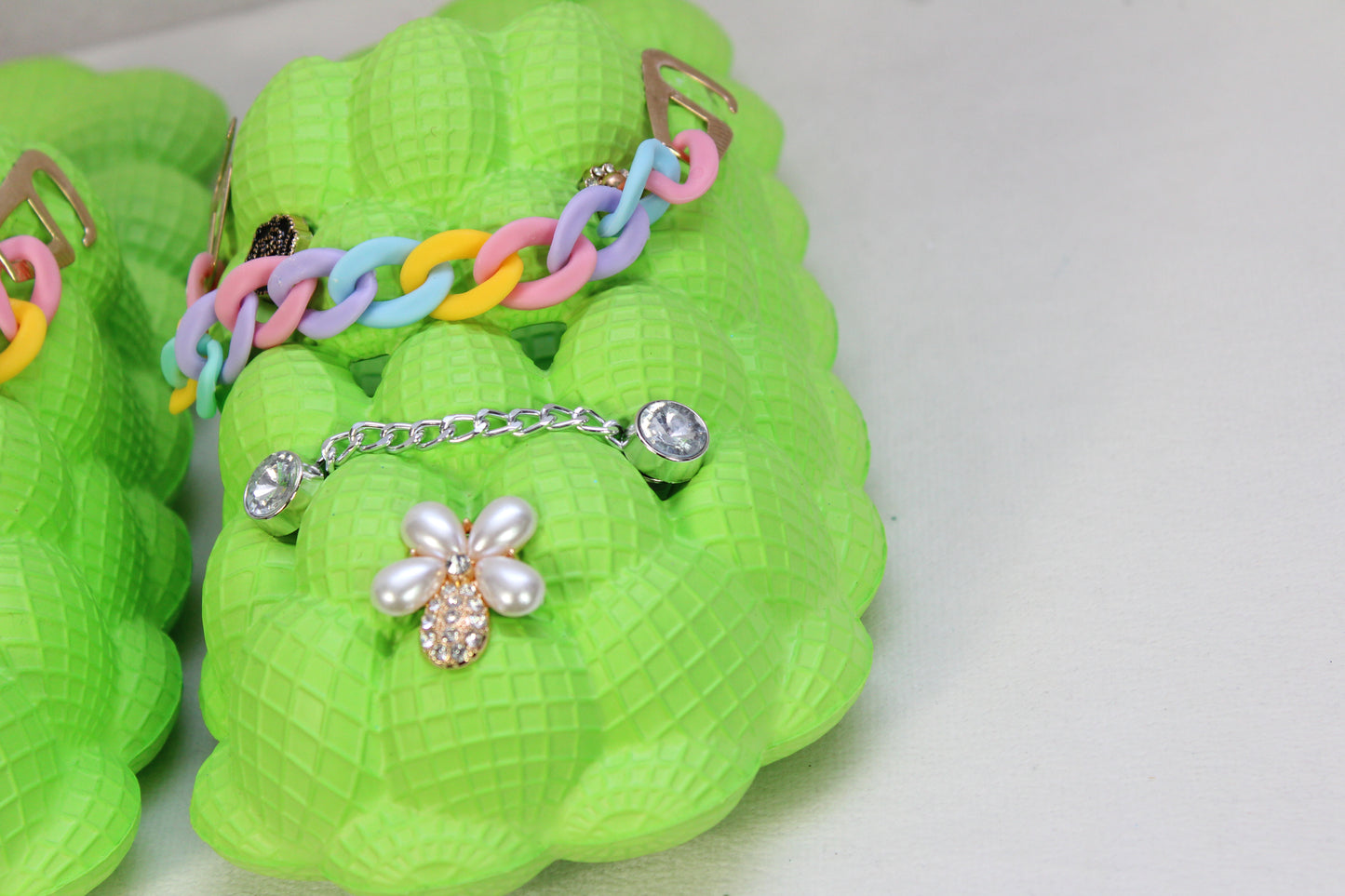 Green Bubble Sandals