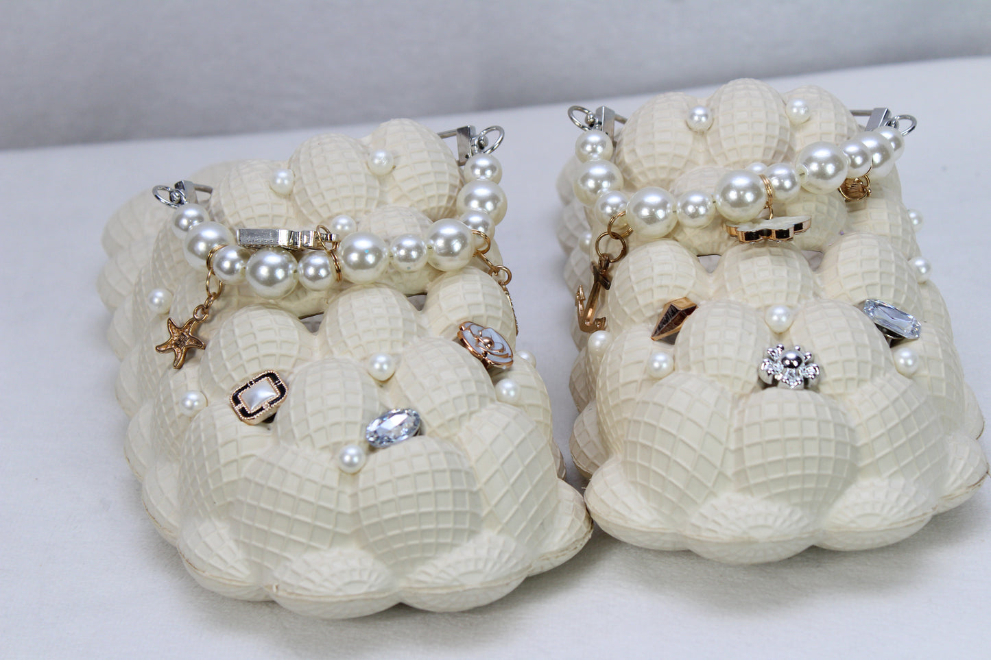 Pearl White Bubble Sandals