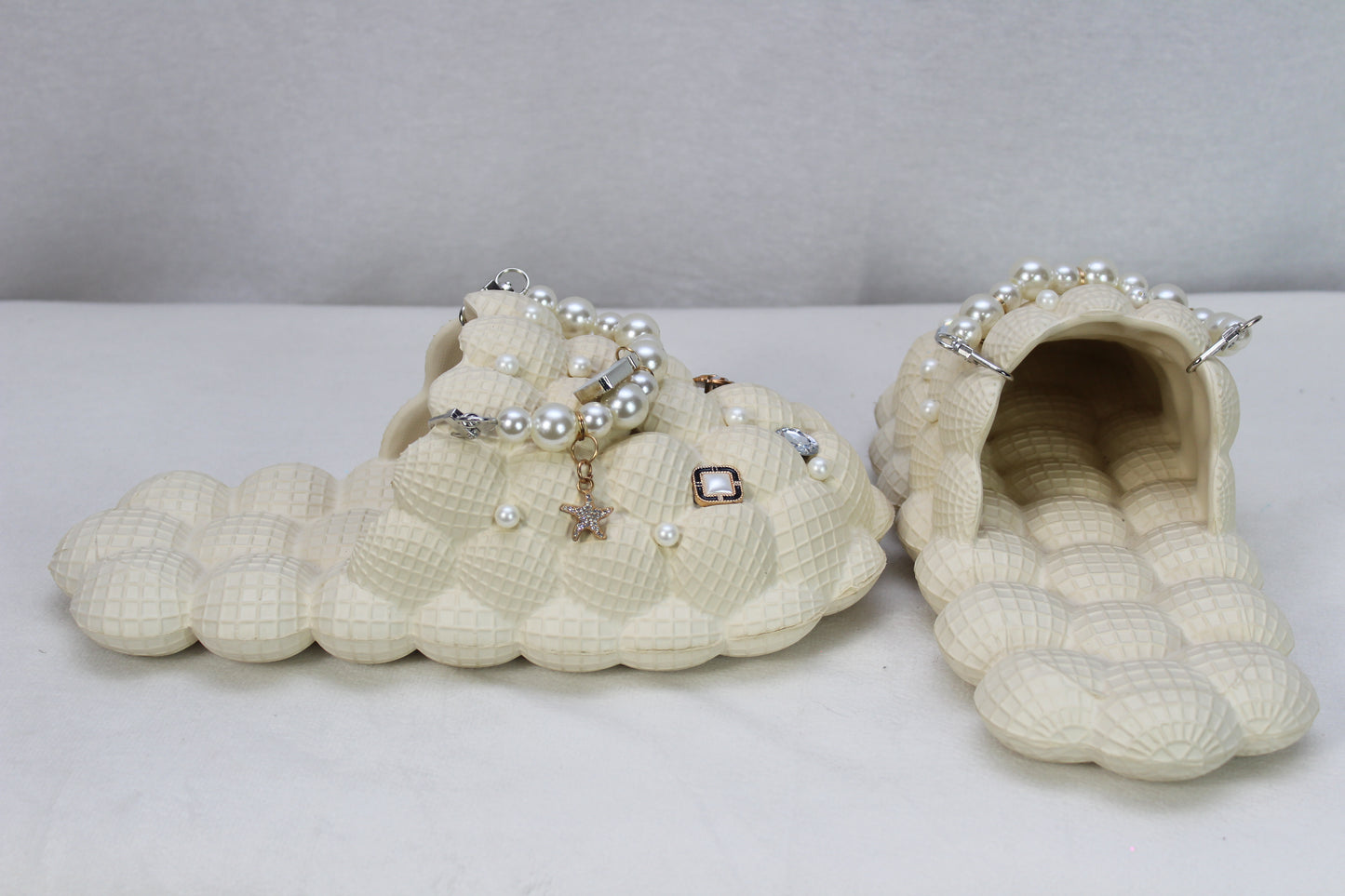 Pearl White Bubble Sandals