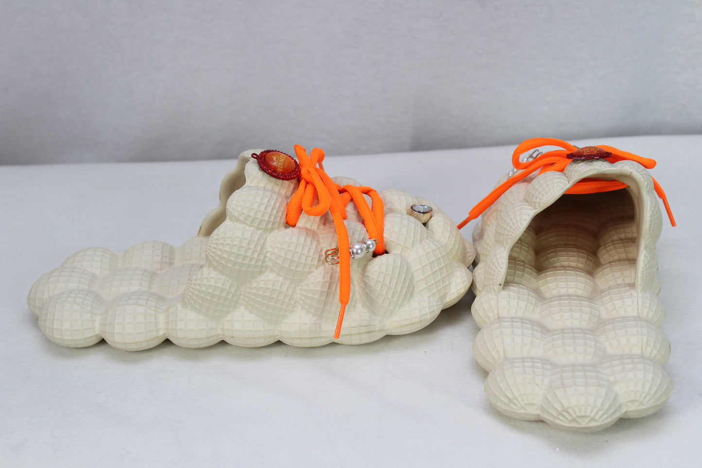 Orange Cream Bubble Sandals