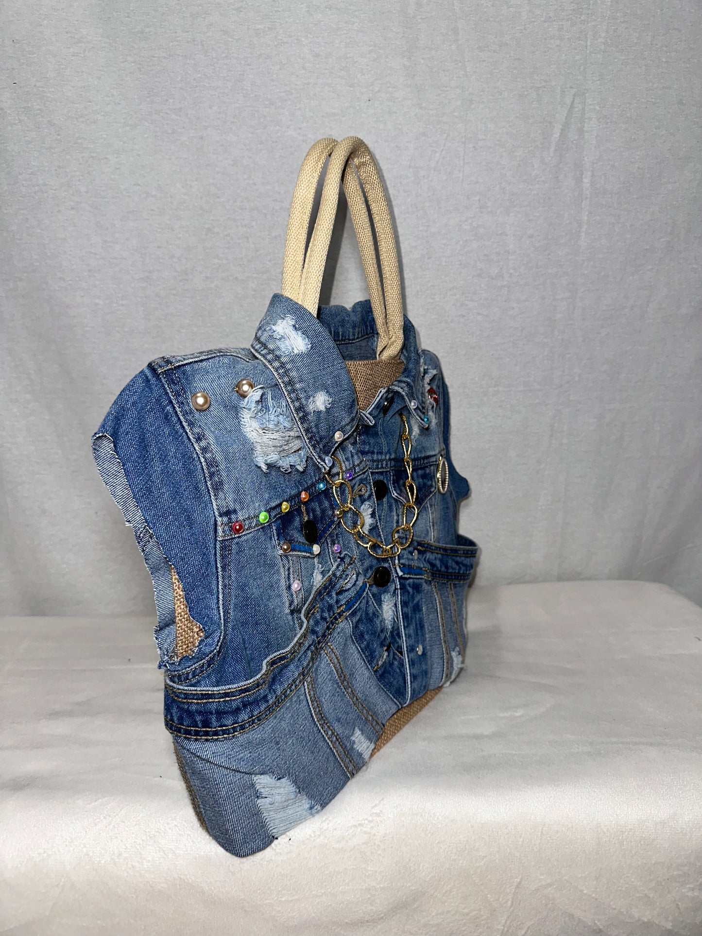 Jean Jacket Tote Bag